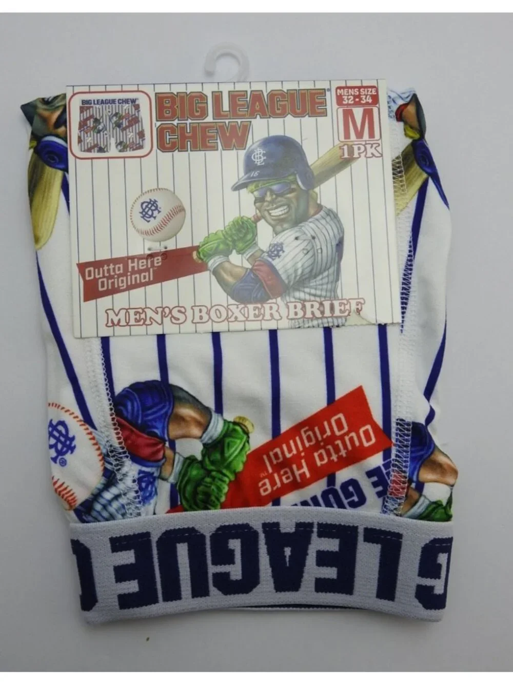 Big League Chew Men's Boxer Briefs Medium 32-34 Baseball Novelty Print NWT